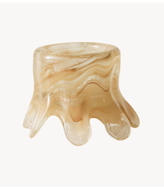 HKLIVING Candle holder low, cream