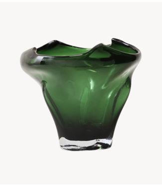 HKLIVING Vaas Folded mid vase, emerald