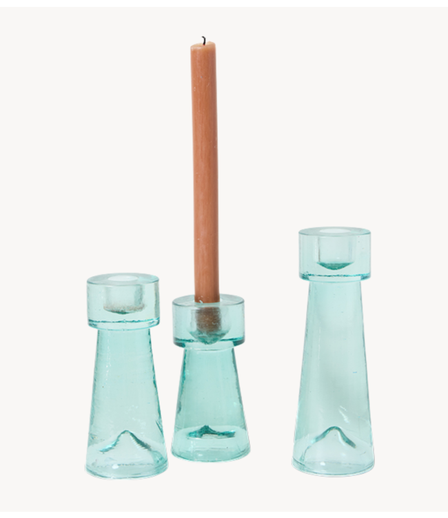 HKLIVING Kaarsenhouder Arte candle holder large, ice blue