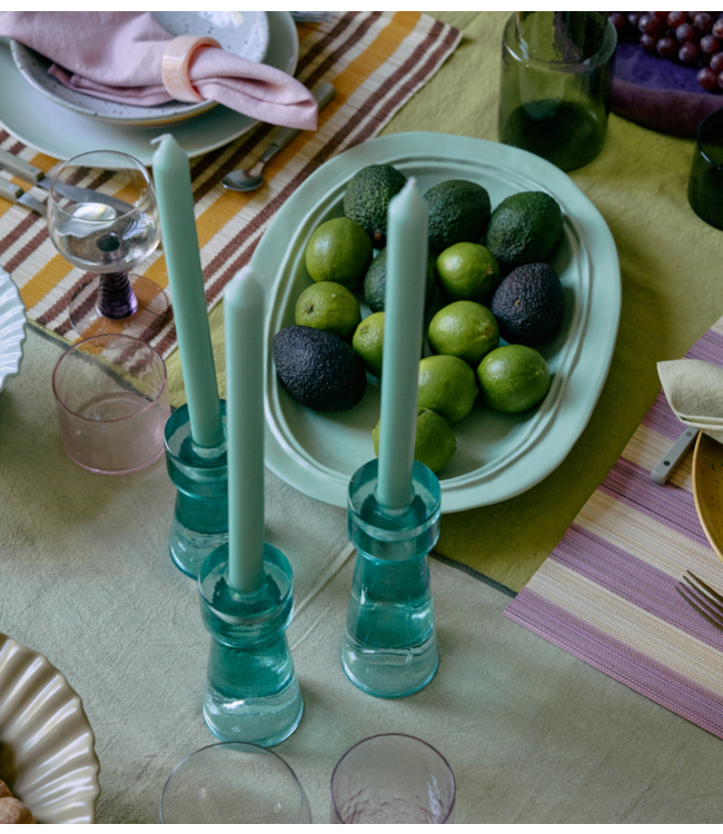 HKLIVING Kaarsenhouder Arte candle holder medium, ice blue