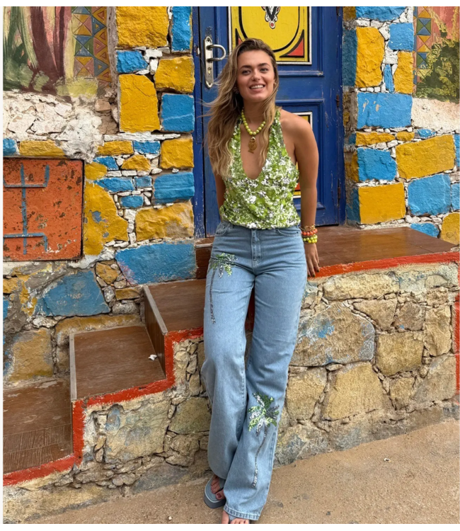 Jeans CHASING THE SPARK Light blue jeans with sequins