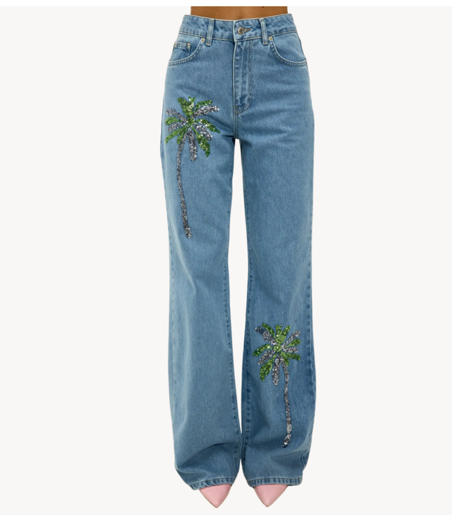 Jeans CHASING THE SPARK Light blue jeans with sequins