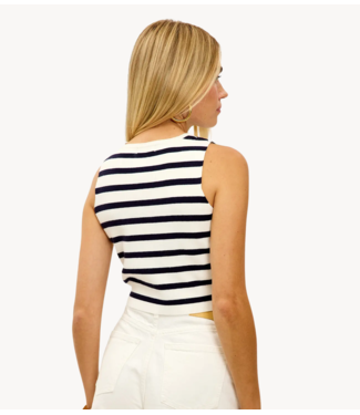 Top VIBRANT VIBES ONLY White waistcoat with stripes