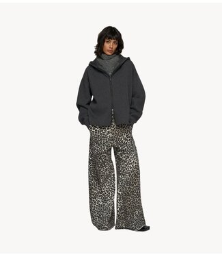 10DAYS Broek wide leg jogger leopard soft white melee