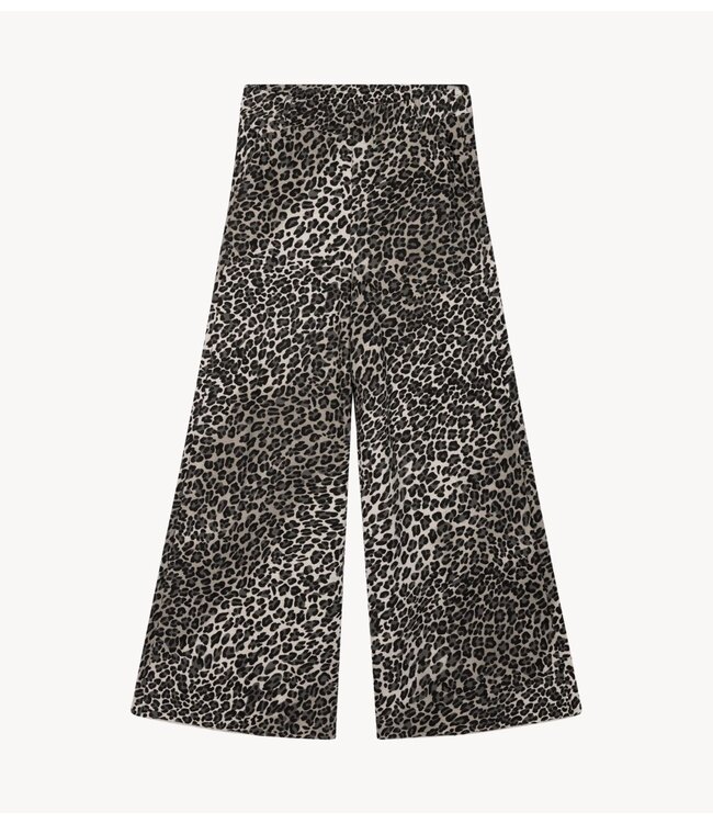 10DAYS Broek wide leg jogger leopard soft white melee
