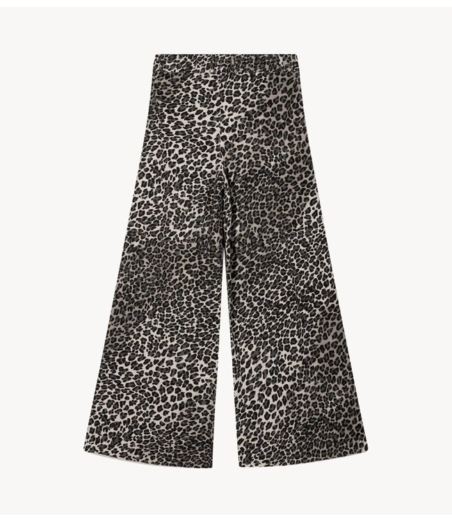 10DAYS Broek wide leg jogger leopard soft white melee