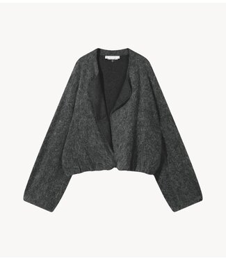 10DAYS Jacket puffy hairy knit bomber antra melee