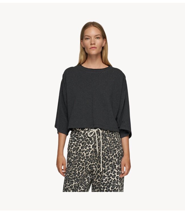 10DAYS Trui cropped gathering sweater antra melee