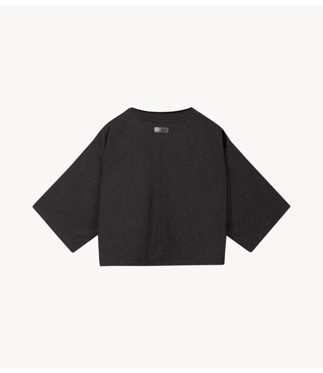 10DAYS Trui cropped gathering sweater antra melee