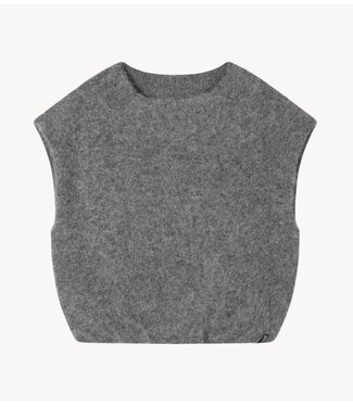 10DAYS Top ballon hairy knit top antra melee