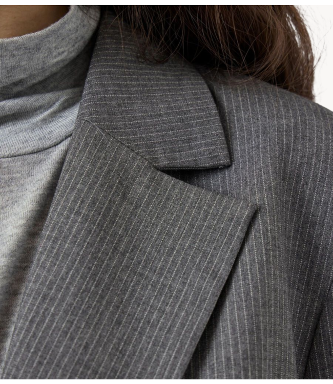 Y.A.S Blazer YASKIMA LS PINSTRIPE BLAZER S. Medium Grey Melange