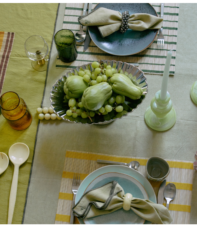 HKLIVING Placemat Bamboo placemat, lemon