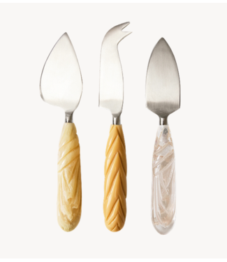 HKLIVING Kaasmesjes Cheese knives, cream (set of 3)