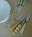 HKLIVING Kaasmes Cheese knives, cream (set of 3)