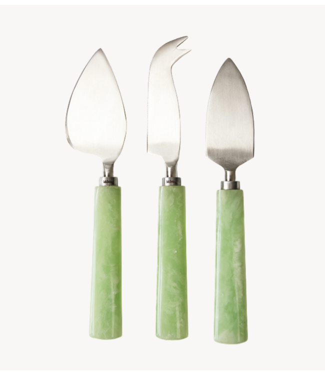 HKLIVING Kaasmes Cheese knives, sage (set of 3)