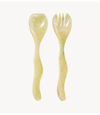 HKLIVING Slabestek Salad cutlery, mist green (set of 2)