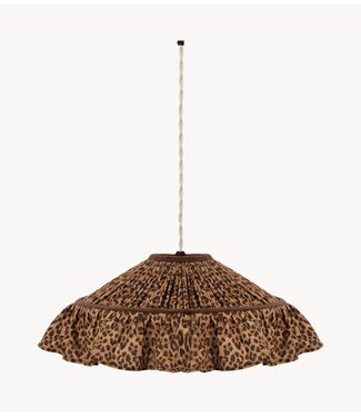 Anna+Nina Lamp Leopard Frill Lamp Brown