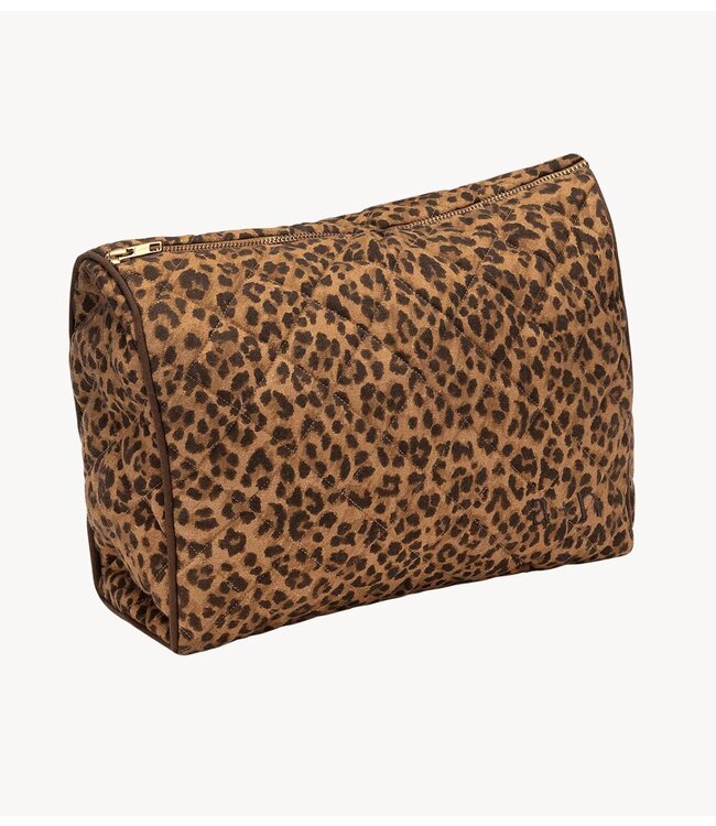 Anna+Nina Tas Leopard Quilted Wash Bag Multicolour