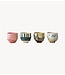 HKLIVING Mok Artist ceramics: coffee cups (set of 4)
