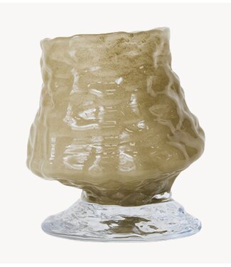 HKLIVING Vaas Brut textured glass vase, sage