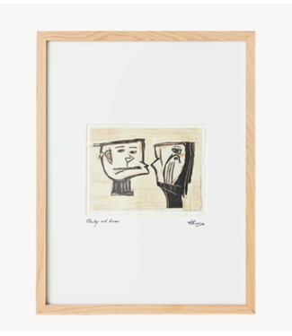 HKLIVING Wanddecoratie Framed artwork, marty and kosso (34x44cm)