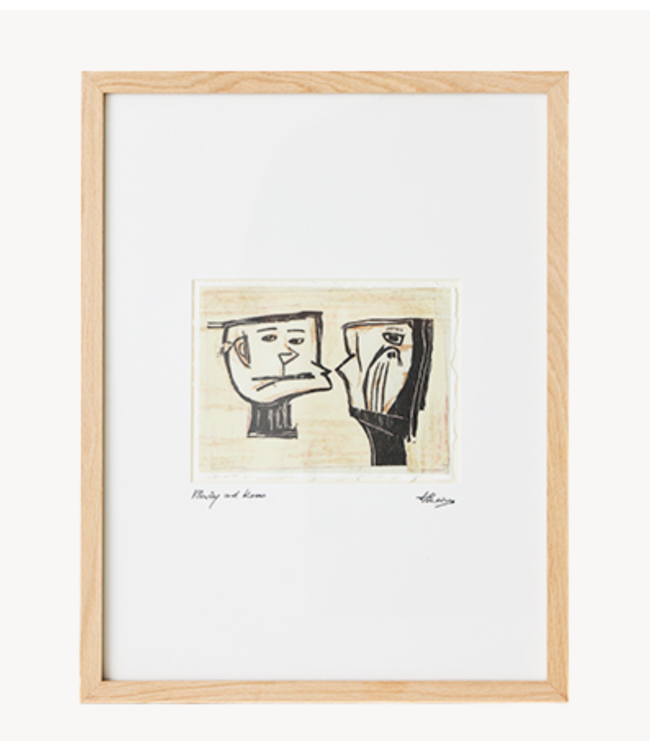 HKLIVING Wanddecoratie Framed artwork, marty and kosso (34x44cm)