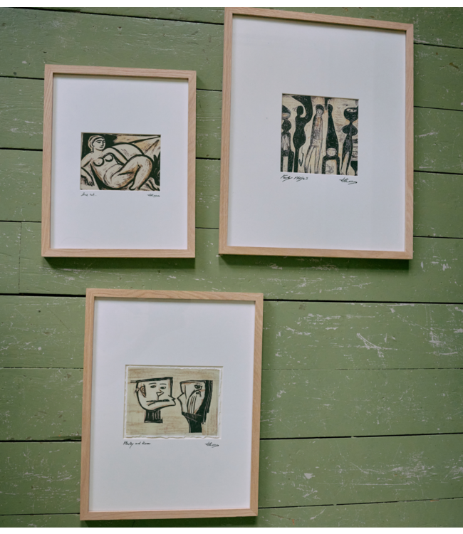 HKLIVING Wanddecoratie Framed artwork, marty and kosso (34x44cm)