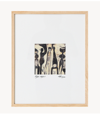 HKLIVING Wanddecoratie Framed artwork, funky ninja's (40x50cm) HKLIVING Wanddecoratie Framed artwork, funky ninja's (40x50cm)