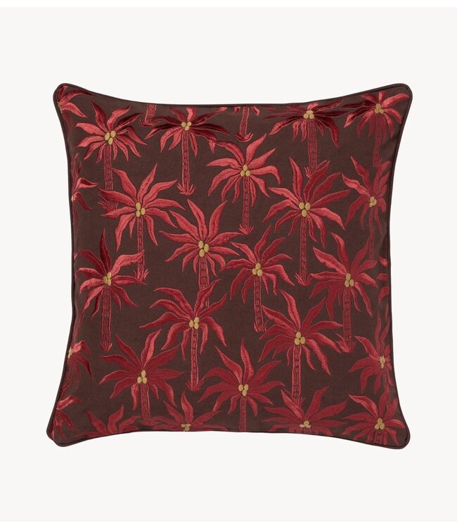 Palais Kussen Cushion Laura Chocolate & Coral (Filling included) (50x50)