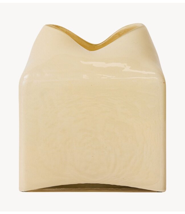 HKLIVING Vaas Forma glass vase, cream