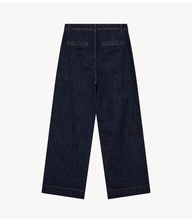 Copenhagen Muse Broek CMJEAN-WIDE-PANTS Dark Blue Wash