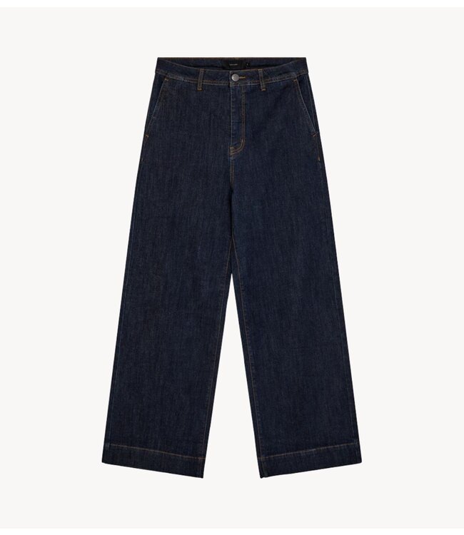 Copenhagen Muse Broek CMJEAN-WIDE-PANTS Dark Blue Wash