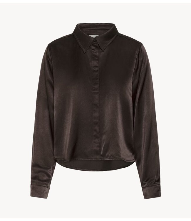 My Essential Wardrobe Blouse EstelleMW Wrap Blouse Espresso