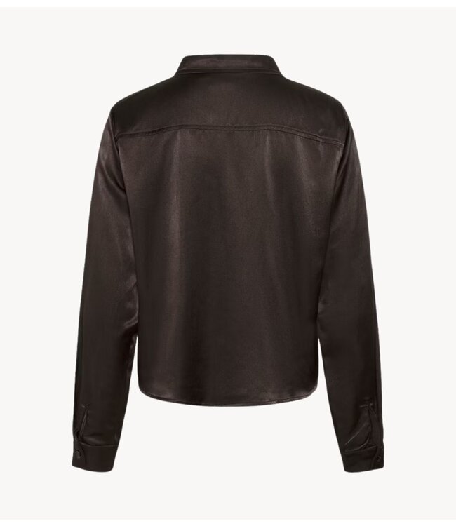 My Essential Wardrobe Blouse EstelleMW Wrap Blouse Espresso