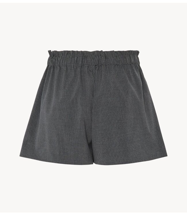 Y.A.S Broek short YASKIMA HMW STRIPE MINI SHORTS Medium Grey Melange