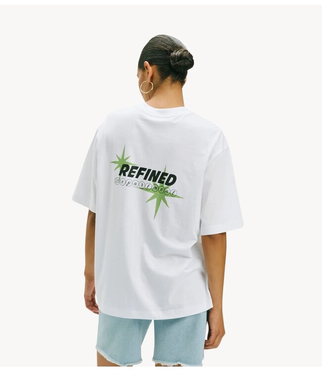 Refined Department Top ladies knitted oversized t-shirt MAGGY off white