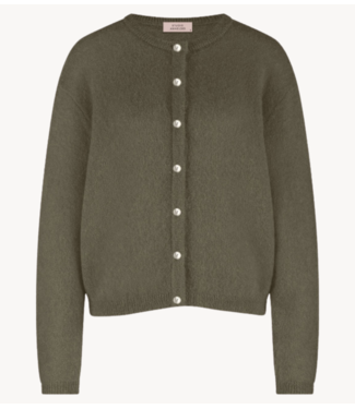 Studio Anneloes Vest Bibi mohair cardigan new army