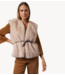 Studio Anneloes Gilet Ivana fur waistcoat ecru