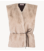 Studio Anneloes Gilet Ivana fur waistcoat ecru