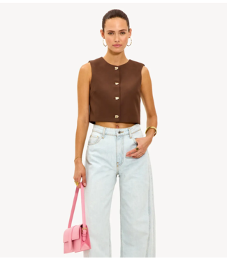 Top BLOOM WHERE LOVE GROWS Bruine gilet