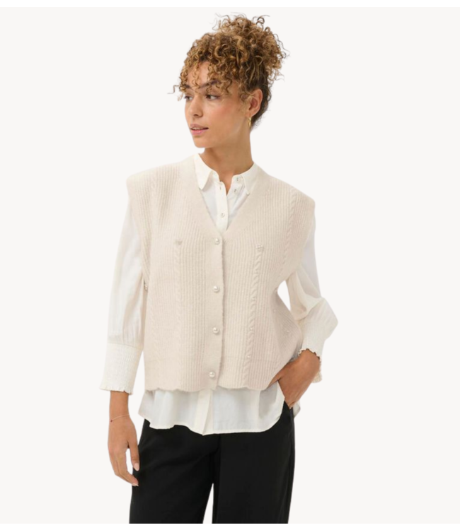 Cream Vest CRKlementine Knit Vest Whisper White