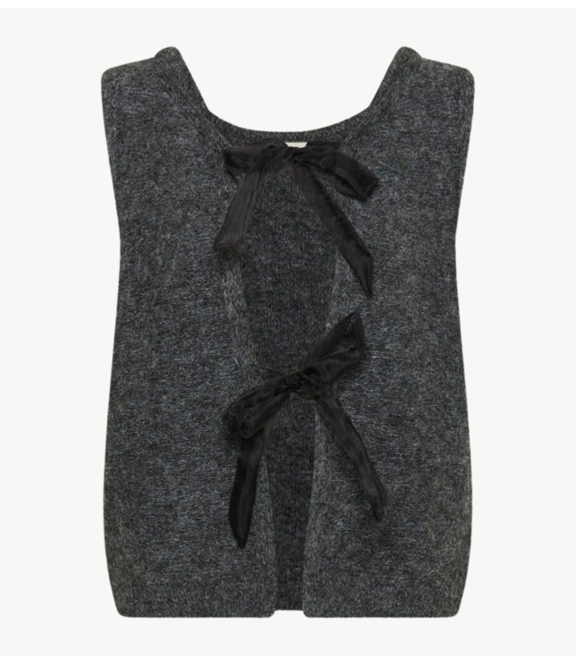 Cream Vest CRBulp Knit Vest Dark Grey Melange