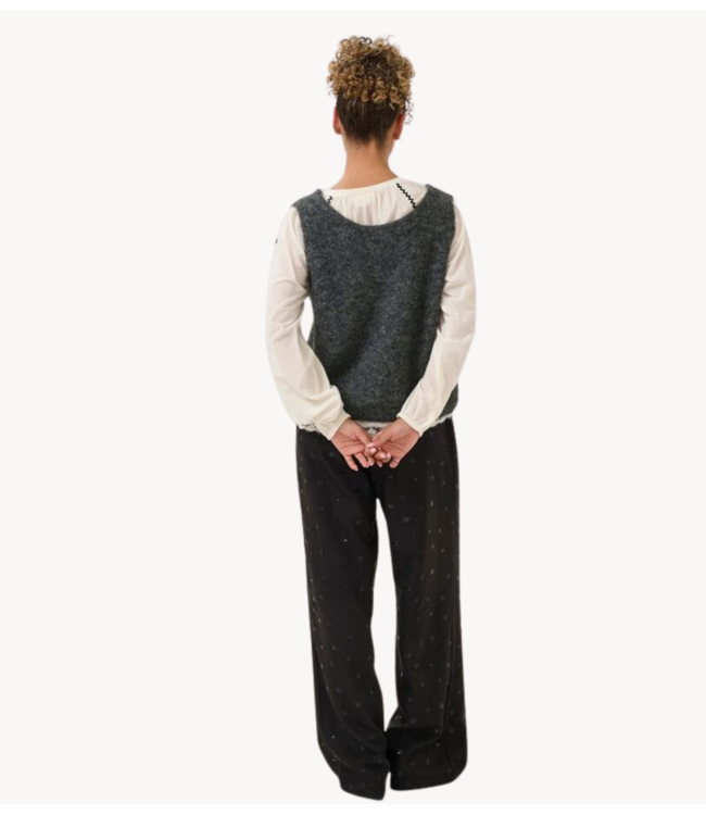 Cream Vest CRBulp Knit Vest Dark Grey Melange