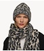 10DAYS Muts knit beanie leopard soft white melee