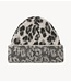 10DAYS Muts knit beanie leopard soft white melee