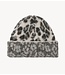10DAYS Muts knit beanie leopard soft white melee