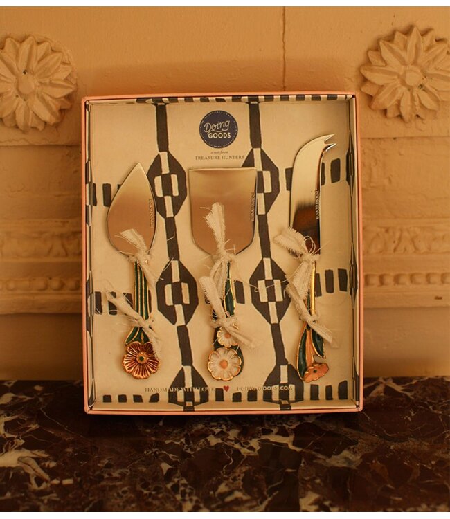 Doing Goods Kaasmesjes Posy Cheese Set in Giftbox