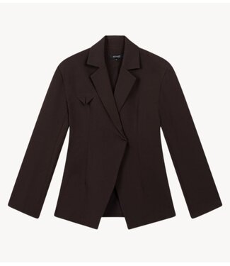 Refined Department Blazer ladies woven fitted blazer MILY brown