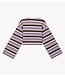 Refined Department Top ladies knitted cropped stripe polo MUSE stripe