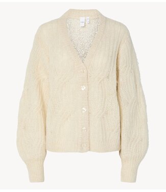 Y.A.S Vest YASZUMA LS WOOL BLEND KNIT CARDIGAN NOOS Birch